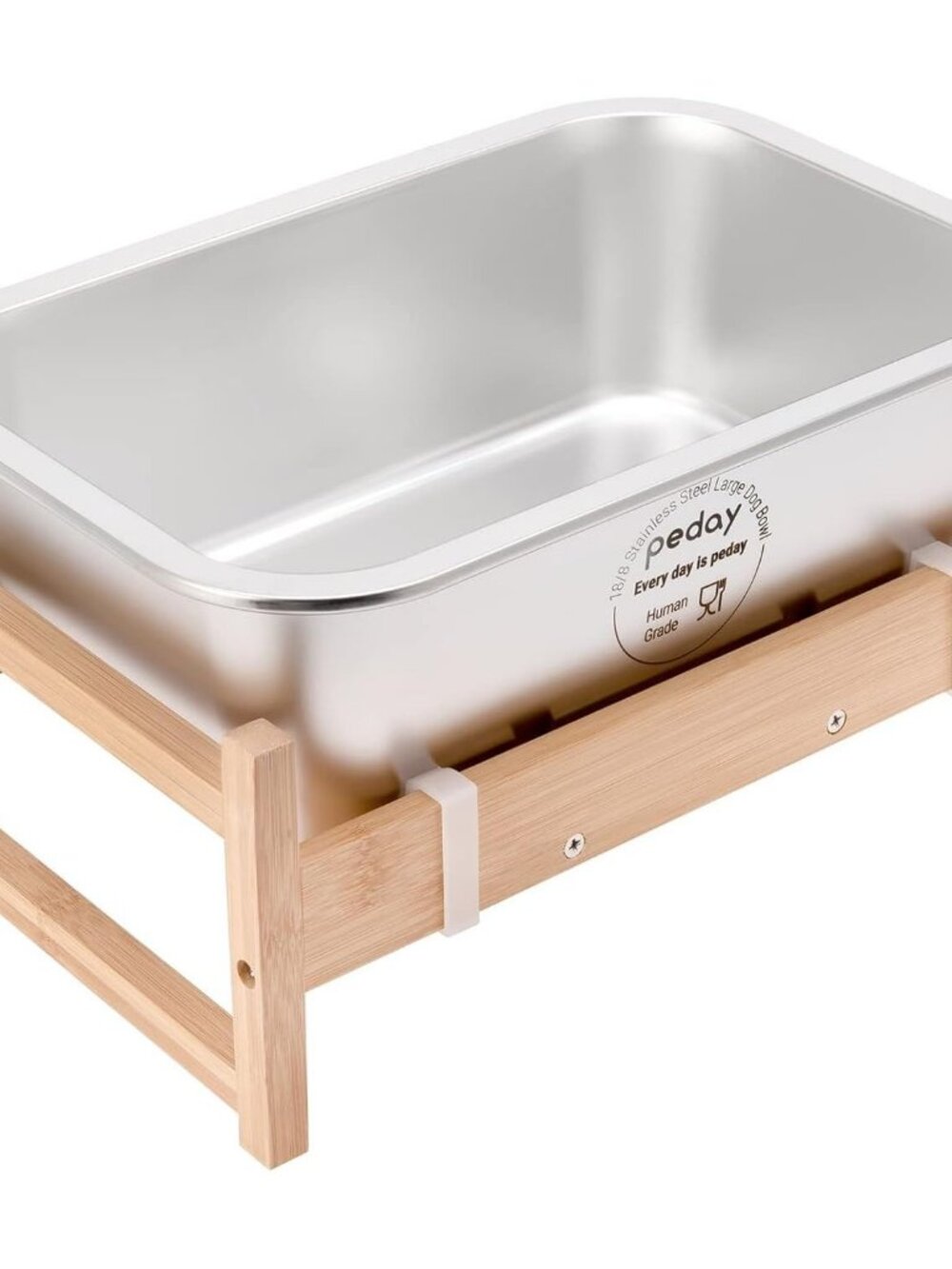 1.2 Gallon Raised Dog Water Bowl, Human Grade 18/8 Stainless Steel